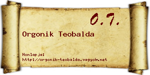 Orgonik Teobalda névjegykártya